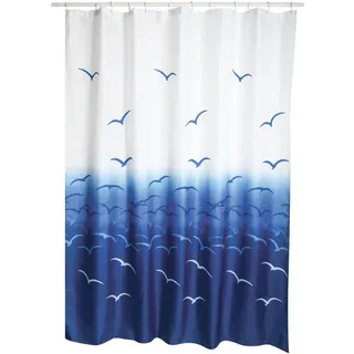 MSV Duschvorhang , Grau , Textil , Animalprint , 180x200 cm , antibakteriell, wasserundurchlässig, wasserabweisend , Heimtextilien, Badtextilien, Duschvorhänge