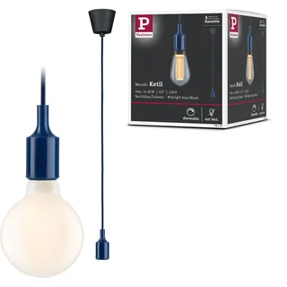 Paulmann Ketil 1-flg. 9 cm rund blau, schwarz