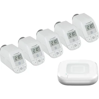 Homematic IP Heizkörperthermostat Starter Bundle Heizen Basic für 5 Heizkörper 1 St. Weiß