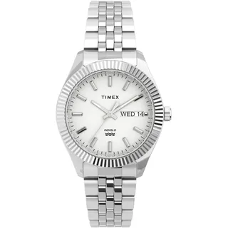 Quarzuhr TIMEX "LEGACY", silber (silberfarben), Armbanduhren, Herren, Quarzuhr, Armbanduhr, Herrenuhr, Damenuhr, unisex, Datum, Leuchtzeiger