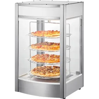 Kommerzieller Pizzawärmer - 356mm Speisenwärmer-Display - 4-stufiger Pizzawärmer für Gastronomie - Effiziente Wärmehaltung für Pizza - Ideal für Restaurants und Buffets