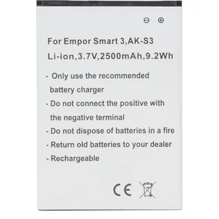Akku passend für Emporia Smart 3 AK-S3 Li-ion 3,7V 2500mAh 9,2Wh