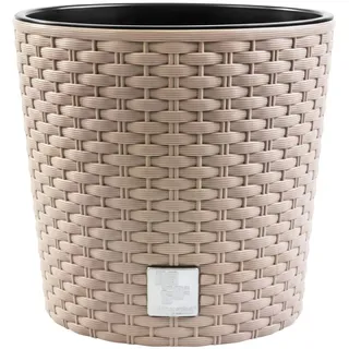 Runder Pot 37,65 Liter mit Einer Zeit mit Mocca -Pflanze 40 x 40 x 37,5 cm