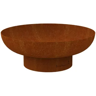 Barbecook Feuerschale Jack 100 aus vorgerostetem Cortenstahl, Feuerschale für den Außenbereich, 100x31,5cm, orangebraun