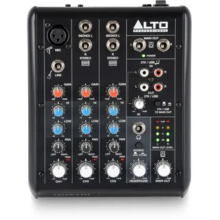 Alto TrueMix 500 Mischpult mit XLR Mic In und USB Audio Interface für Podcasting, Live Performance, Streaming, Recording, DJ - Mac und PC