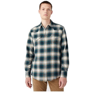 Wrangler Men's LS Western Shirt, Dark Matcha, XXL