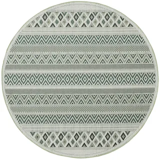Mia ́s Teppiche Martina In- & Outdoor Teppich grün - Design 2-160 cm rund