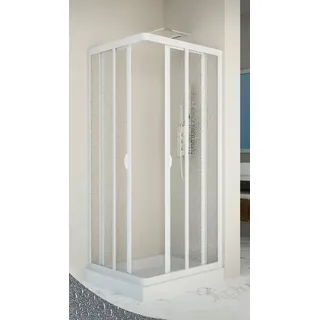 Forte Vela Eck-Duschkabine mit Schiebetür 90 x 190 cm weiß