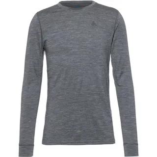 Odlo Herren Merino 200 BL Top Crew Neck L/S grau