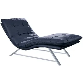 W.SCHILLIG Relaxliege "daily dreams" in Waffelkissen-Optik, wahlweise mit Motor, Kufengestell, in 2 Breiten, blau z59