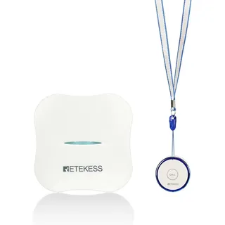 Retekess TH011-TH013 WiFi Smart Notrufknopf für Senioren, SOS Notrufknopf für Senioren Auf Handy, Zwei Mainframe Netzteile, Mobiler APP Empfang