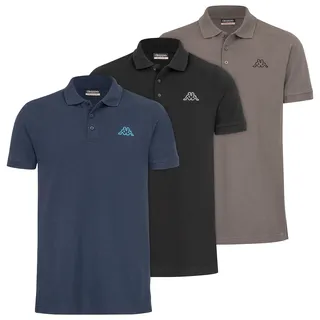 Kappa Herren Polo VELEOT 3 Polo Shirt 3er-Pack s/s 707408-18-0201 XXL - Castlerock - XXL