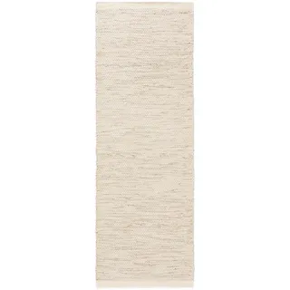 benuta Pure Wollteppich-Läufer Rocco Cream 80x250 cm , Creme , Textil , Beton Optik , Rechteckig , 80x250 cm , Care & Fair, Handmade in India , pflegeleicht , Teppiche und Böden, Teppiche, Teppichläufer, Läufer
