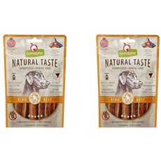 GranataPet Natural Taste Edler Snack Rind Zahnpflege, 70 g, Hundeleckerli ohne Getreide & ohne Zuckerzusätze, Belohnung für zwischendurch, schmackhafter Hundesnack (Packung mit 2)