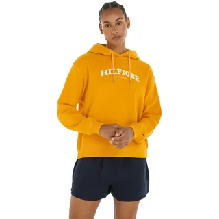 Tommy Hilfiger Damen Hoodie mit Kapuze, Orange (Rich Ochre), M