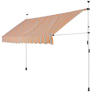 DETEX Klemmmarkise 400 cm orange/weiß
