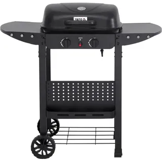 Gasgrill 5kW, 2 Brenner, Stahl 100,5 x 49 x 92,4 cm - Schwarz