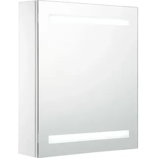 vidaXL Spiegelschrank 50 cm weiß/silber