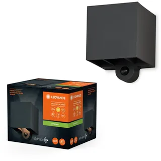 LEDVANCE ENDURA STYLE ADJ BEAM Außenbeleuchtung, 2,5W, 180lm, dunkelgrau, indirekte Beleuchtung, Bewegungsmelder, Tageslichtsensor, IP54 Schutzklasse, 3.000K Farbtemperatur, warmweiße Lichtfarbe