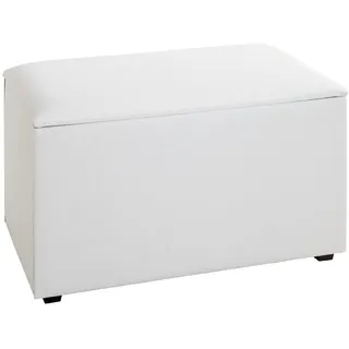 Haku-Möbel HAKU Sitztruhe weiß, Kunstleder, MDF - Maße: B 65 x H 42 cm x T 40 cm, Style: Modern