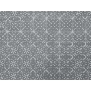 Primaflor PVC Bodenbelag TURVO - Fliese London - 2,00m x 0,50m - Meterware - Vinyl-Boden in edler barock Fliesenoptik für Küche, Wohn- und Badezimmer, Hochwertige Auslegware, Anti-Rutsch Oberfläche - Grau