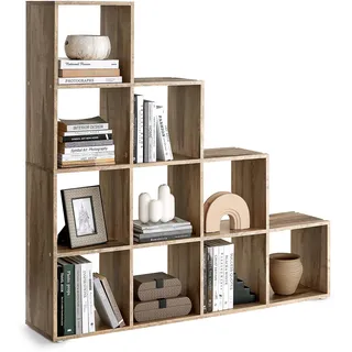 VASAGLE Bücherregal 29 x 129,5 x 129,5 cm Karamellbraun