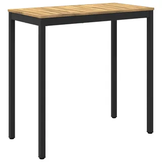 vidaXL Gartenbar-Tisch Weiß und Schwarz 108,5 x 55 x 105 cm - Weiß