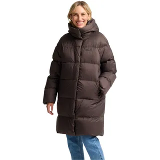 Jack Wolfskin Daunenmantel JACK WOLFSKIN "ICY HILL COAT W RDS", Damen, Gr. XL, peat, Obermaterial: 100% Polyamid. Futter: 100% Polyester. Wattierung: 90% Entendaune, 10% Federn, Mäntel Daunenmantel, Wärmend, winddicht, Daunenjacke