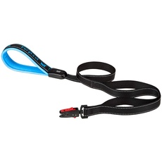 Ferplast Hundeleine Sport DOG MATIC, Hundeleine für Mittelgroße Hunde, Innovativer Karabiner mit Magnetmechanismus, Gepolsterter Griff,Verstellbare und Reflektierend, aus Nylon, 120 cm, Blau