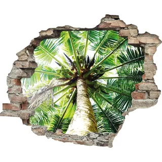 Queence Wandtattoo »Palme« Wandsticker, Wandbild, selbstklebend, 3D, Wanddurchbruch, grün