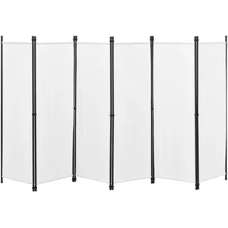 [en.casa] Sichtschutz Stellwand Spanische Wand Weiß