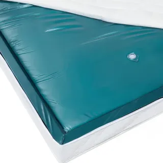 Beliani Wasserbettmatratze Leicht beruhigt 160/200/20 cm Mono , Blau , Textil , 160x200 cm , Schlafzimmer, Matratzen