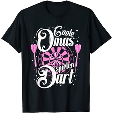 Coole Omas Spielen Dart Darts Spruch Dartspieler Dartscheibe T-Shirt