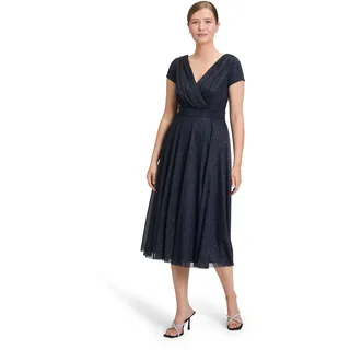 Vera Mont Cocktailkleid Glitzer-Look Dunkelblau/Grau 36