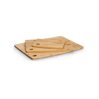 Zeller Schneidebrett-Set Bambus 3-tlg. 22 x 14 x 0,8 cm Braun