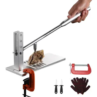RATSTONE Oyster Shucker,Edelstahl Oyster Opener Tool Set,Profi Austernöffner Küchenhelfer Mit 2 Austernmesser Und Handschuh,Meeresfrüchte Werkzeuge Für Restaurant Und Haushalte