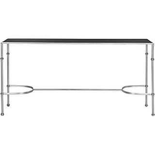 SAFAVIEH Modern Accent Table with Iron Legs, in Silver and Black, 160 X 40 X 81.28