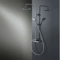 HSK Shower-Set Modell RS 200 Mix, mit Einhand-Hebelmischer, 1006500, Ausführung: mit Kopfbrause rund, super-flach, Ø300 mm, Höhe 2 mm