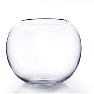 WGV Schüssel Glasvase, Durchmesser 25,4 cm, Höhe 20,3 cm, offene Breite 15,2 cm, klare Bubble Vase, Pflanzbehälter, Fischschale für Hochzeit Party Event, Home Office Decor, 1 Stück