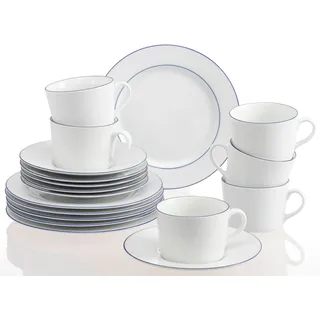 Retsch Heike Blaurand Kaffeeservice 18-tlg. blau/weiß