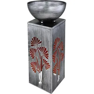 GLOBO LIGHTING Solarleuchte Metall silberfarben, 1Xled Solarleuchte Metall Silberfarben, LED