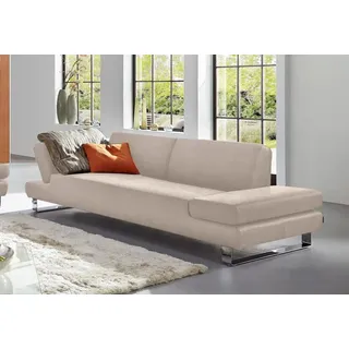 W.Schillig 3-Sitzer W.SCHILLIG "taboo Designsofa mit hohem Sitzkomfort", beige (sahara s37), B:232cm H:76cm T:101cm, Flachgewebe S22 (100% Polyester);Stoff S37 (100% Polyester): Luxus-Microfaser in Lederoptik;Longlife Xtra-Leder Z59: Glattleder mit modischer Prägung.