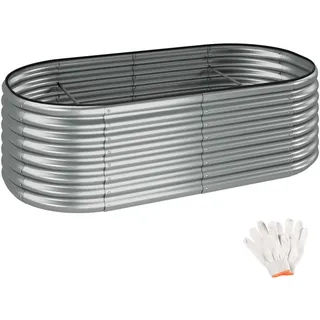 Tectake Flormma 200 x 100 x 60 cm Silber