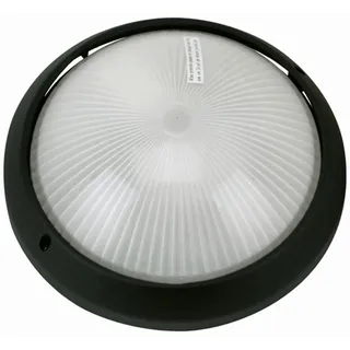 Außenleuchte rund Ø26cm IP44 Maritim E27 Schwarz Weiß LANO Wandlampe Outdoor