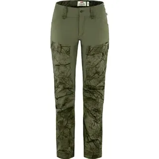 Fjällräven Damen Keb Hose, Green Camo/Laurel Green, 34/S