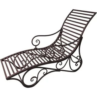 Garden Pleasure KUWA Sonnenliege 200 x 55 x 101 cm Schwarz