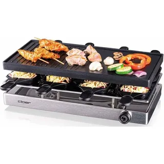 Cloer 6458, 8 Person(en), Aluminium, 1 Zone(n), Aluminium, Schwarz, Rechteckig, Aluminium - Silber, Schwarz