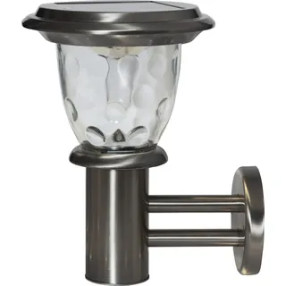 LED-Solar-Wandleuchte 'Pireus', Edelstahl,19x27 cm - Silber