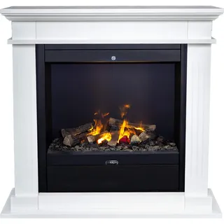 Xaralyn Wasserdampf-Kamin - Tuniz EAL-HLW - weißes Holz - 1500 watt Heizung - mit Fernbedienung - Opti-Myst Elektrokamin - Kaminsims inklusive Einbaukamin - Dekokamin - Weiß