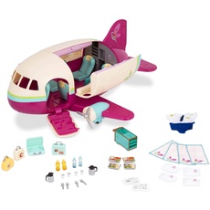 Li’l Woodzeez Großes Flugzeug für Tierfiguren mit Bilderbuch auf Englisch – Spielzeug Tiere Set (35 Teile) Spielzeug für Kinder ab 3 Jahren